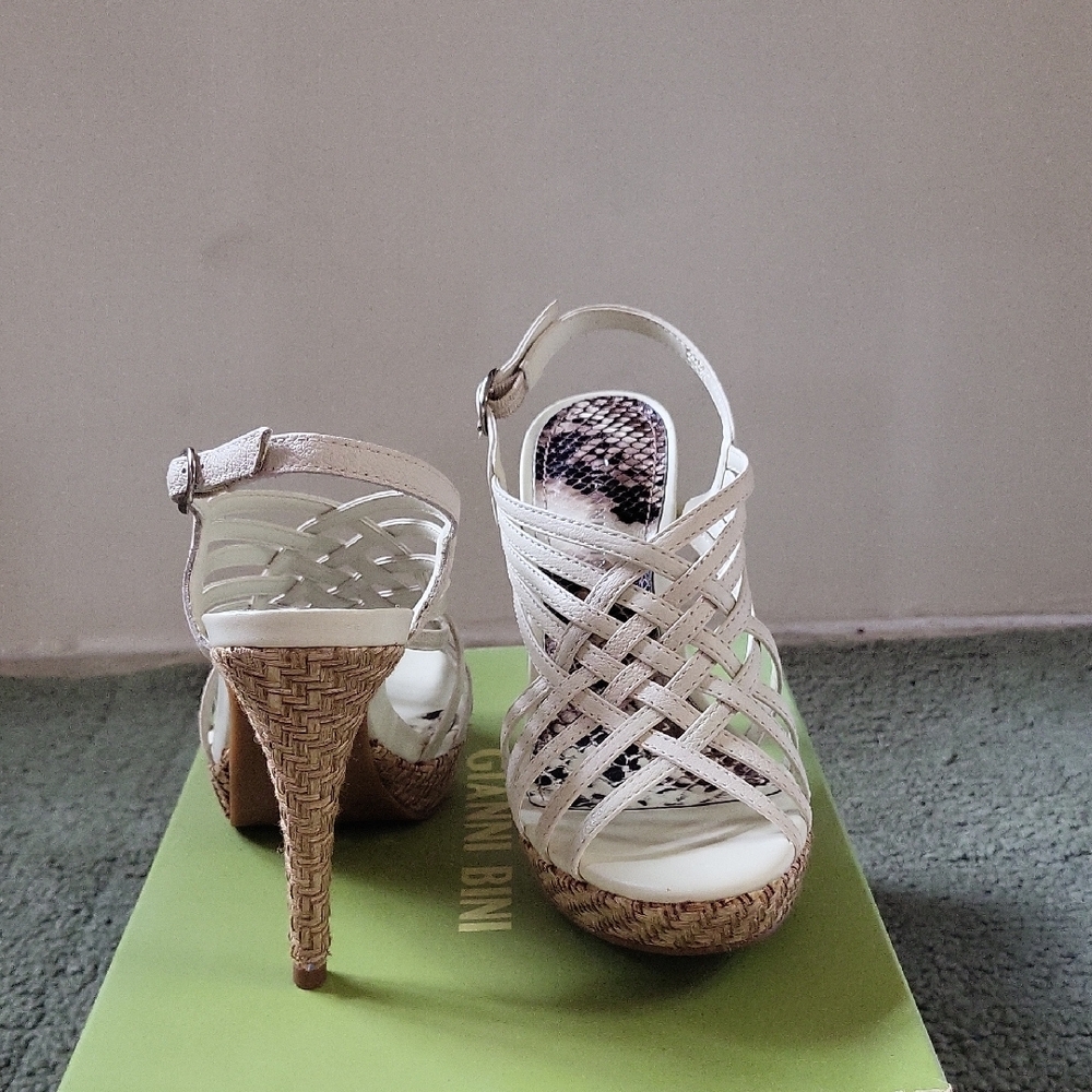 Elegant White Strappy Heels